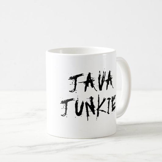Java Junkie Coffee Mok (Voorkant rechts)