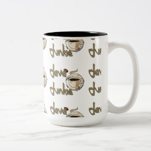 Java Junkie Pattern Coffee Lovers Mug Tweekleurige Koffiemok