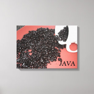 Java Koffie Ontwerp Canvas Afdruk