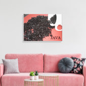 Java Koffie Ontwerp Canvas Afdruk (Insitu (Woonkamer))
