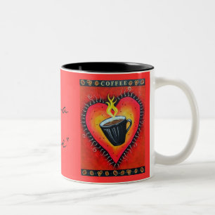 "Java Love" Dubbel Afbeelding Tweekleurige Koffiemok