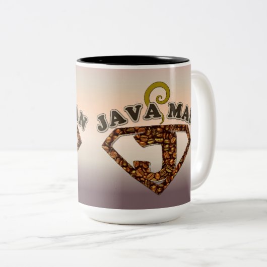 Java Man Coffee Humor Coffee Mok (Voorkant rechts)