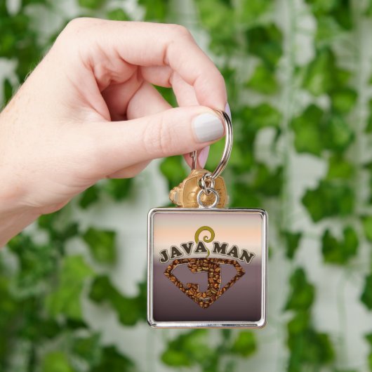 Java Man Coffee Humor Sleutelhanger (Hand)