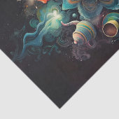 Java Mandala, iedereen houdt van koffie! Tissuepapier (Detail)