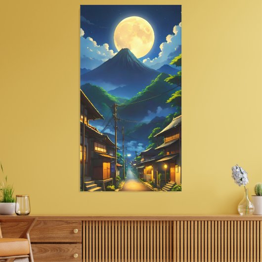Java Moonlight Canvas Afdruk (Insitu (Woonkamer))
