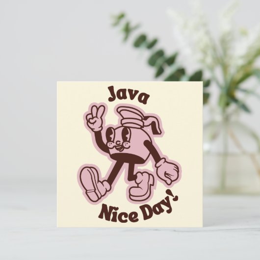 Java Nice Day Café Slogan Carte blanche (Debout devant)