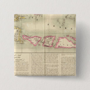 Java Oceania nr. 27 Vierkante Button 5,1 Cm