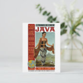 Java Oude Reisposter Gerestaureerd Briefkaart (Staand voorkant)