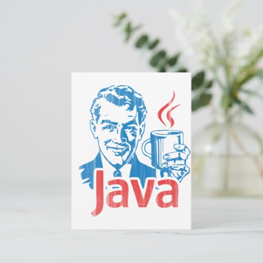 Java Programmer Cadeft Briefkaart (Staand voorkant)