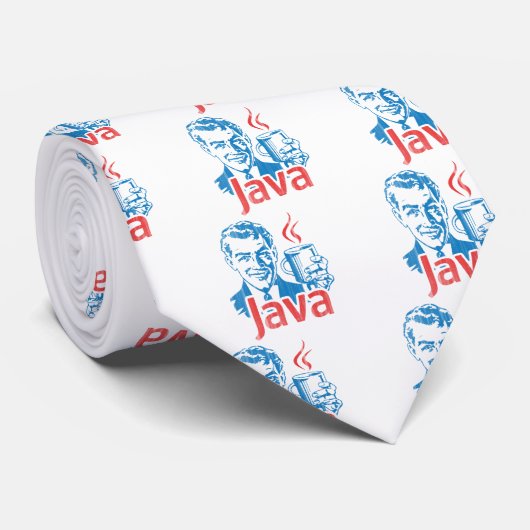 Java Programmer Cadeft Stropdas (Opgerold)