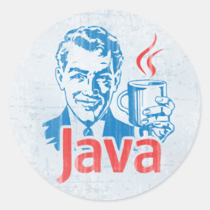 Java Programmer Ronde Sticker