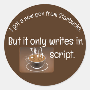 "Java Script" Ronde Sticker