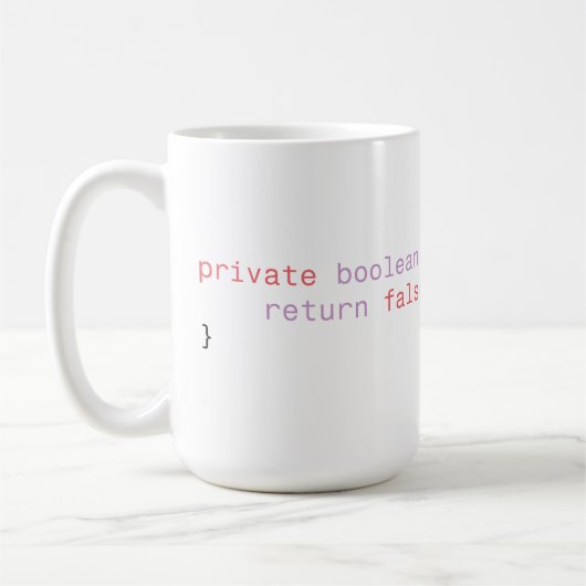Java snippet-code koffiemok (Links)