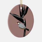 Java Sparrow Bird Keramisch Ornament (Rechts)