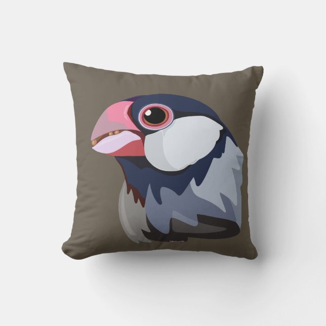 Java Sparrow—simplified  Kussen (Voorkant)