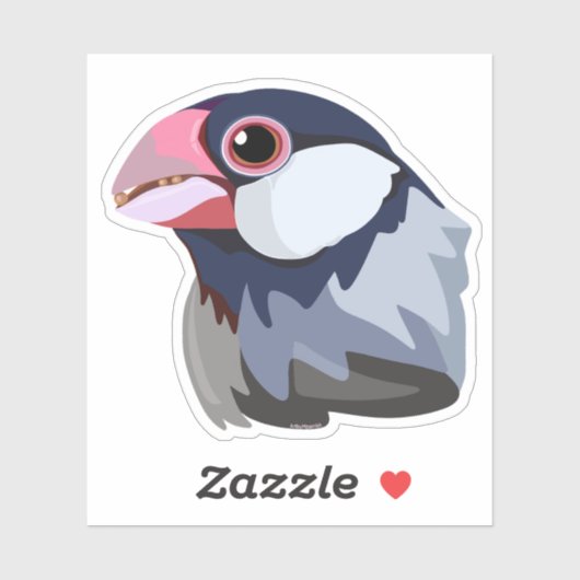Java Sparrow—vereenvoudigd Sticker (Vel)