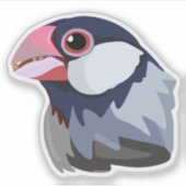 Java Sparrow—vereenvoudigd Sticker (Voorkant)