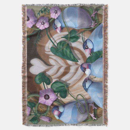 Java Sparrows, Java Coffee Deken (Voorkant Verticaal)