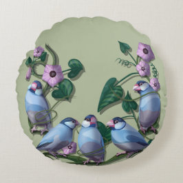 Java sparrows  rond kussen