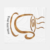 Java Stoom Cup | Houten Gebogen Koffie & Thee Fleece Deken (Voorkant (Horizontaal))