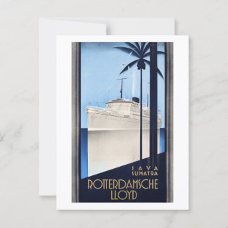 Java Sumatra Rotterdamsche Lloyd Vintage Poster Briefkaart