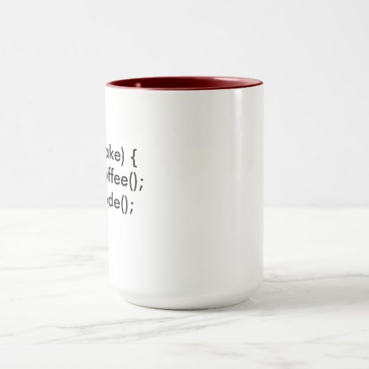 Java tandis que (réveillez-vous) tasse (Centre)