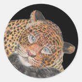 java-tijger ronde sticker (Voorkant)