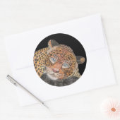 java-tijger ronde sticker (Envelop)