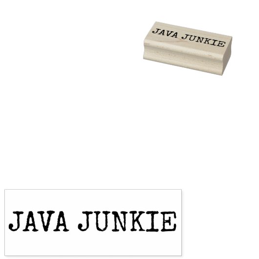 Java-verslaafde. Rubberstempel (Gestempeld)
