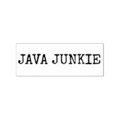Java-verslaafde. Rubberstempel (Afrduk)