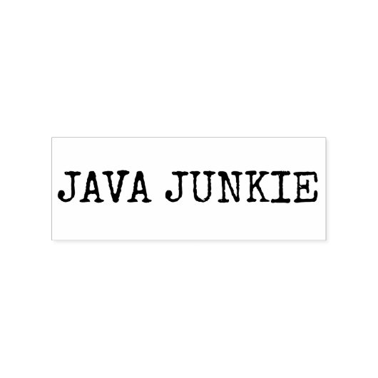Java-verslaafde. Rubberstempel (Afrduk)