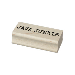 Java-verslaafde. Rubberstempel