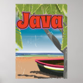 Java vintage-poster poster (Voorkant)