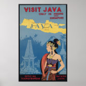 Java Vintage Travel Poster (Voorkant)