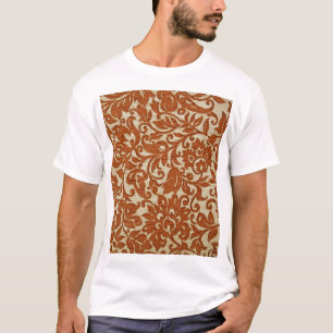 Javaans bloemmotief: geweven textuur. t-shirt