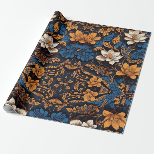 Javaanse Batik patronen inpakpapier (Uitgerold)