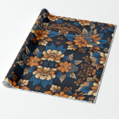 Javaanse Batik patronen, stap herhalende patronen Cadeaupapier (Uitgerold)