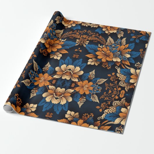 Javaanse Batik patronen, stap herhalende patronen Cadeaupapier (Uitgerold)