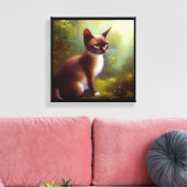 Javaanse kat canvas afdruk (Insitu (Woonkamer))
