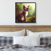 Javaanse kat canvas afdruk (Insitu (Slaapkamer))
