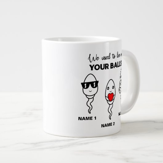 J'Avais L'Habitude De Vivre Dans Vos Boules, Mug D (Devant droit)