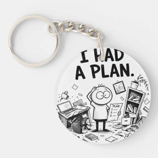 J'avais un Plan Porte-clés Drôle (Devant)