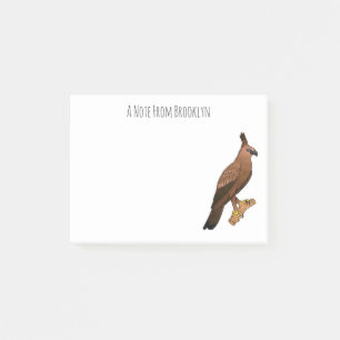 Javan hawk eagle bird cartoon post-it® notes