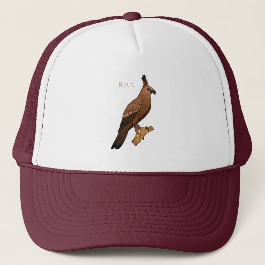 Javan hawk eagle bird cartoon trucker pet (Voorkant)