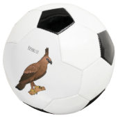 Javan hawk eagle bird cartoon voetbal (Drie kwart)