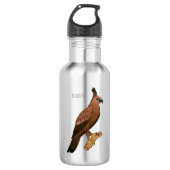 Javan hawk eagle bird cartoon waterfles (Voorkant)