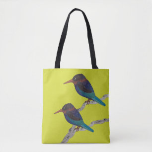 Javan Kingfishers op een Canvas tas