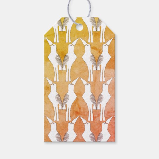 Javan Mina Bird - étiquette cadeau décoratif (Devant)
