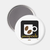 JavaPodz 2008 Koelkast Magneet (Voorkant / Achterkant)