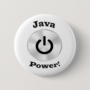 JavaPower-BlackLetters Ronde Button 5,7 Cm